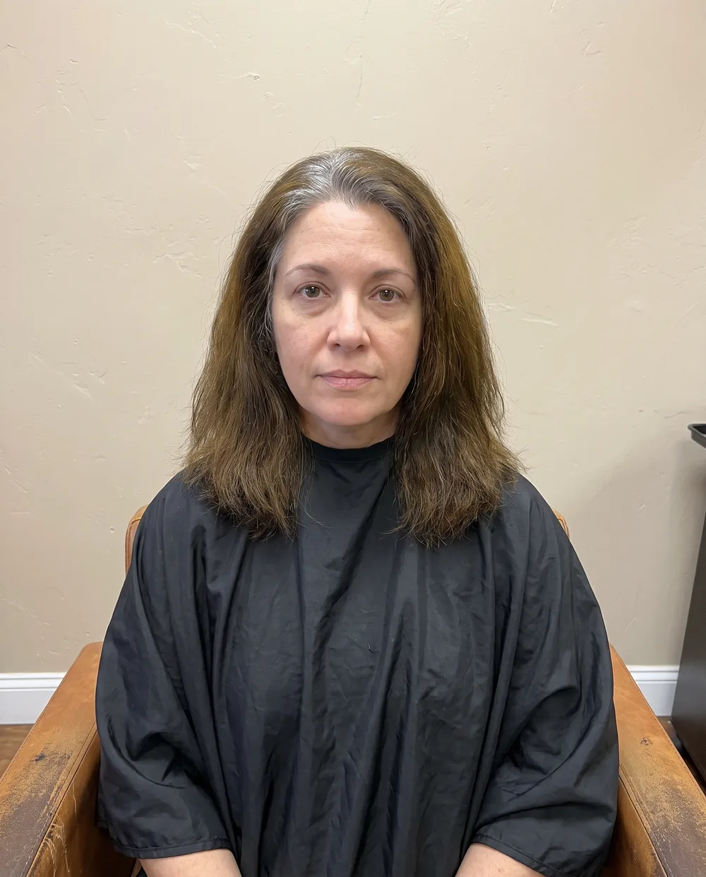 Before: dark box dye with grey regrowth